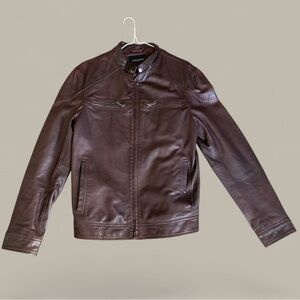 Banana Republic brown leather jacket